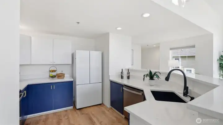 Plenty of prep space and storage in this beautifully updated kitchen.
