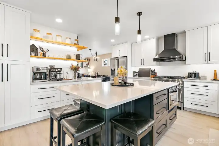 Stunning high-end $80K kitchen remodel w/ custom cabinetry, Z Line appliances & designer finishes.