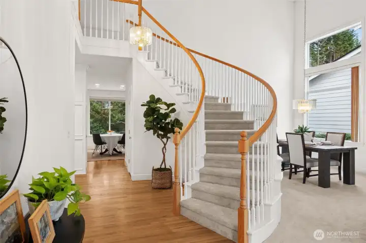 This is your Grand 2-story Entrance!  Genuine Hardwood floors, too!