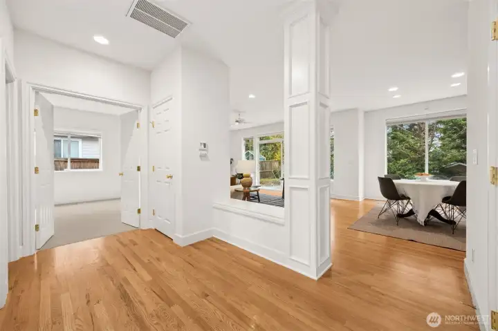 Main floor also has bedroom, full bath, and convenient Laundry