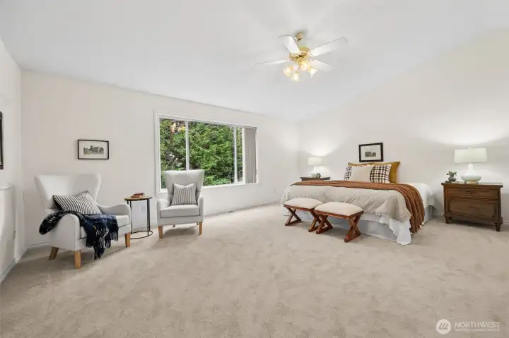 One of the benefits of having the largest floor plan in Bridgeview is this Majestic primary room
