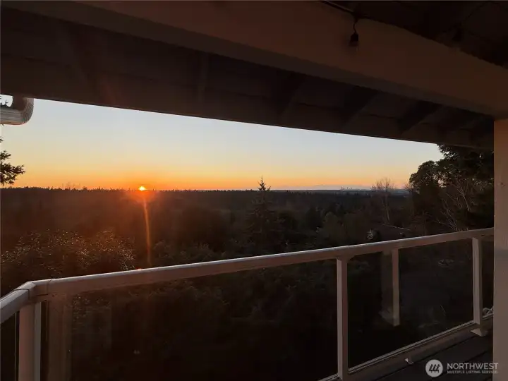 Sunset off of back deck - Photos just do not do this view justice.
