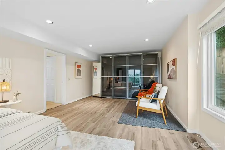 2nd Level - Another view of oversized Bedroom 5.  Built in closet system unit stays.