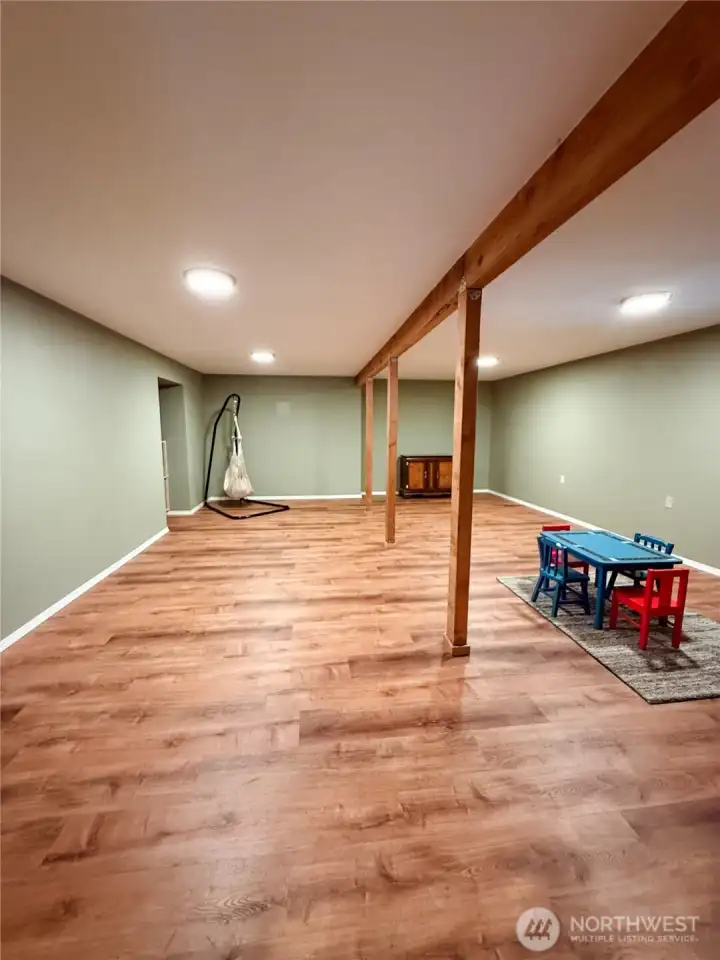 The possibilities are endless with this basement area that could be a home gym, office, playroom or man-cave!