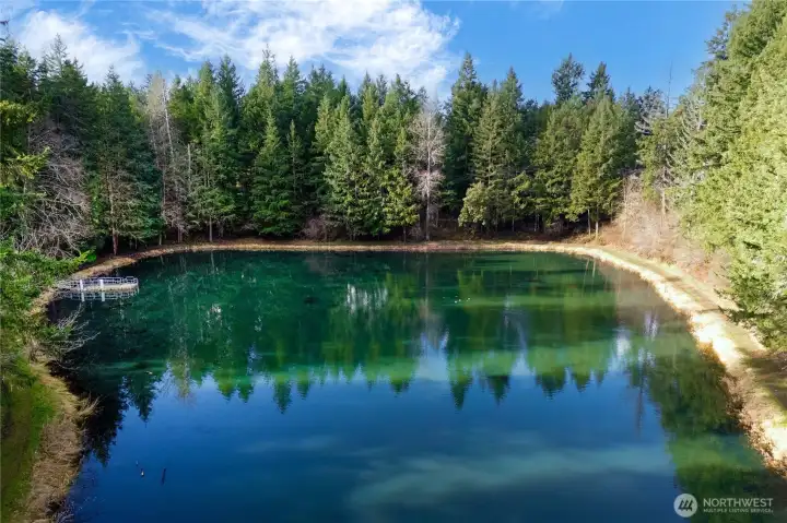 One of many lakes within the community