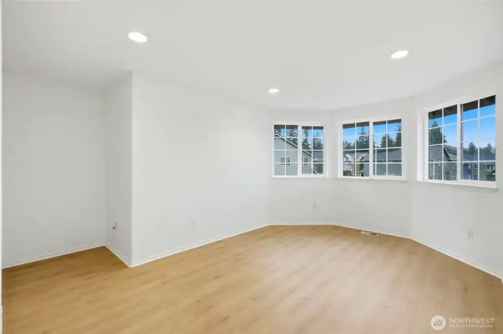 Expansive bonus room for movies or game nights