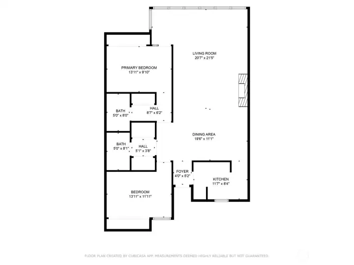 Floor plan of unit.