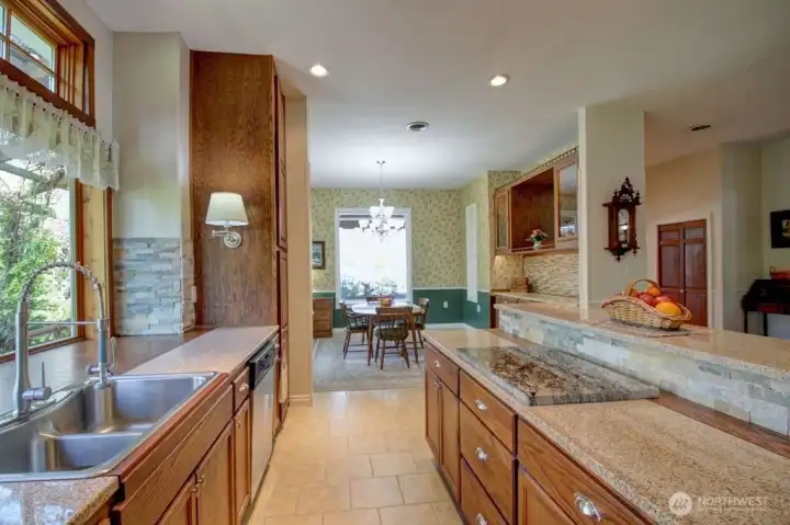 Kitchen view looking towards dining room.