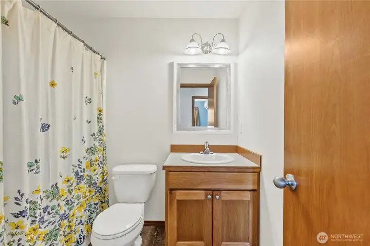 Upstairs guest bathroom.