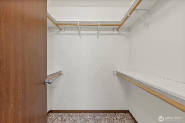 Primary bedroom walk-in-closet.