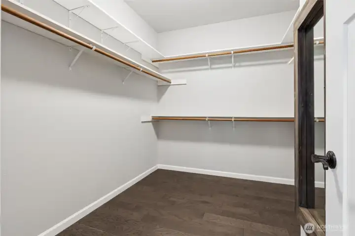 Primary walk in closet.