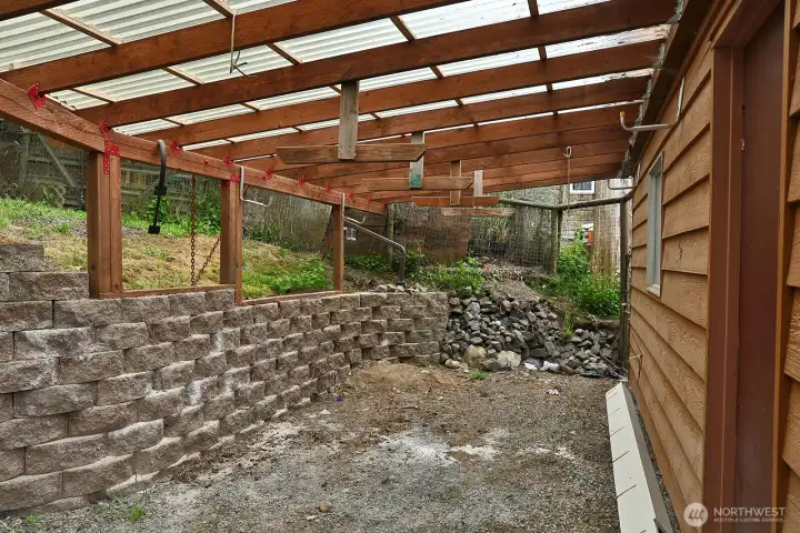 Carport for storage.