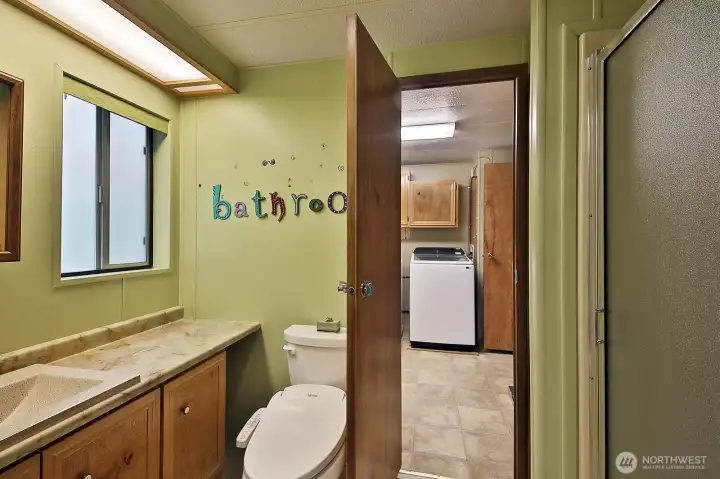 3/4 bath off 2nd bedroom.