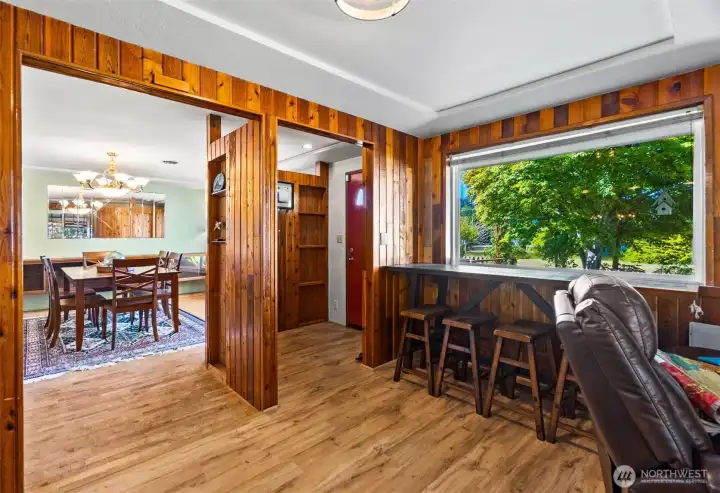 Custom woodworking begins at the entry