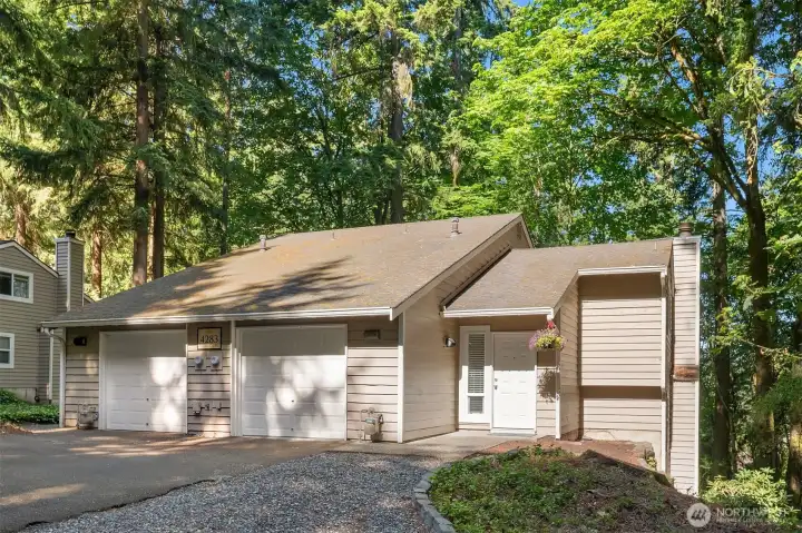 Unit is on the right. No stairs to front door.