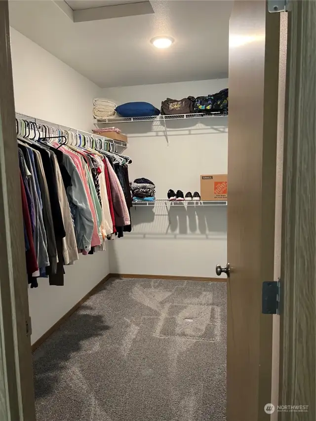 Large walk-in closet.