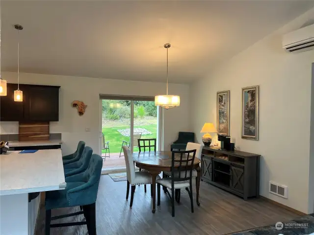 Dining room and large island for entertaining.