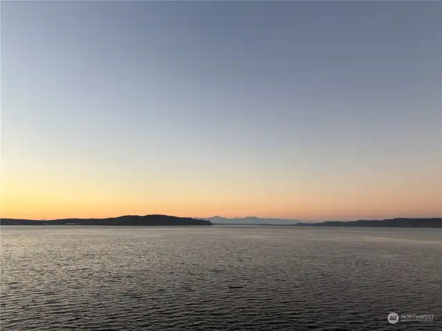 View from the Ferry on your evening commute home.