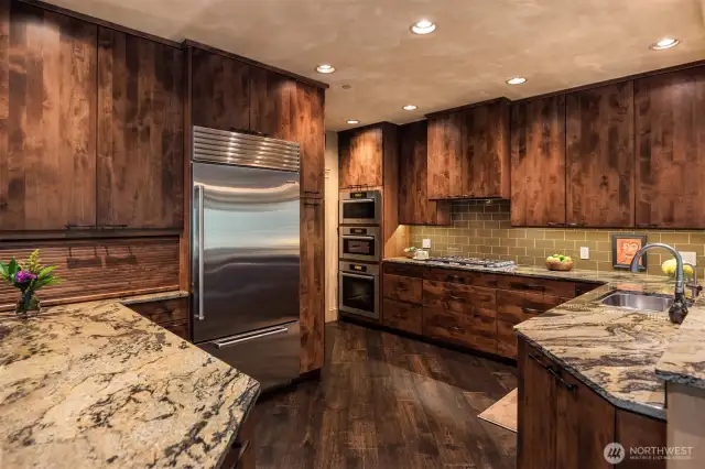 Over the top gorgeous kitchen with high-end custom cabinetry.