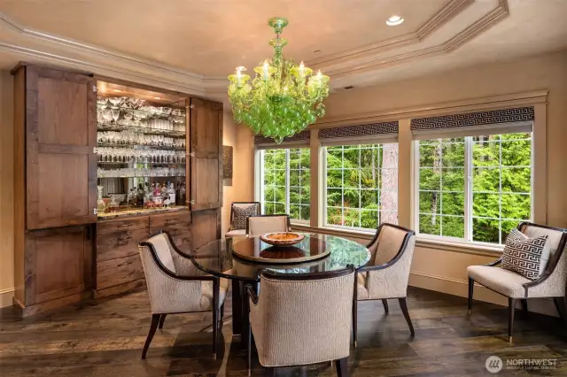 Luxury finishes coupled with designer furniture.