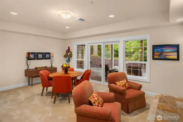 Dining and secondary living room that opens to the patio.