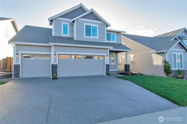 The Poplar, 2692 sq ft. 5 bed, 2.5 bath home with 3 car garage. Photos are from a similar plan on different lot for reference only