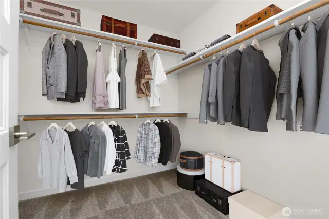 virtually staged primary  closet