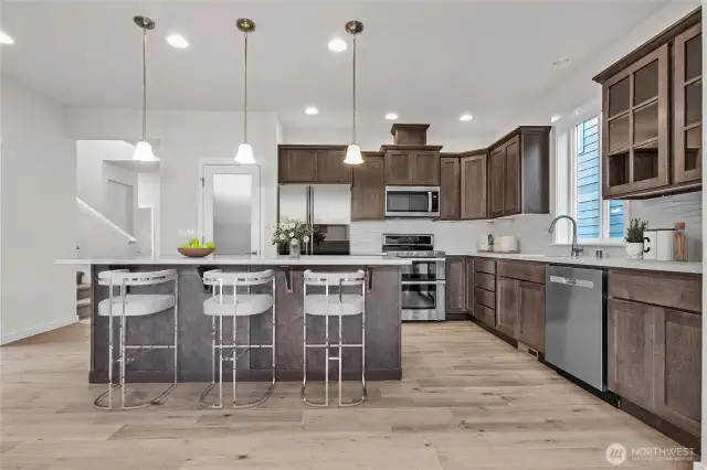 virtually staged kitchen