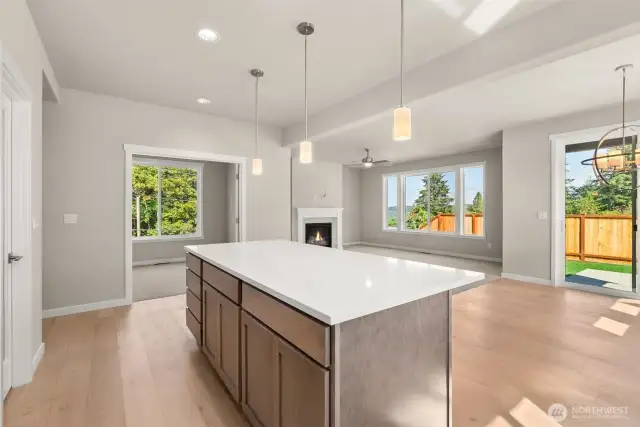 open, entertaining area