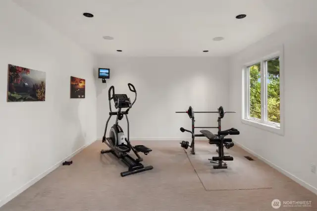They can even work out while listening to the surround sound.