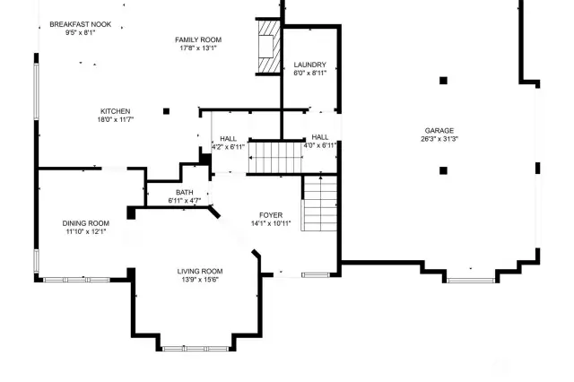 Main Level Floor Plan