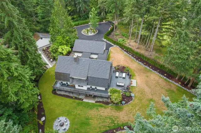 Birdseye view of all 3 buildings