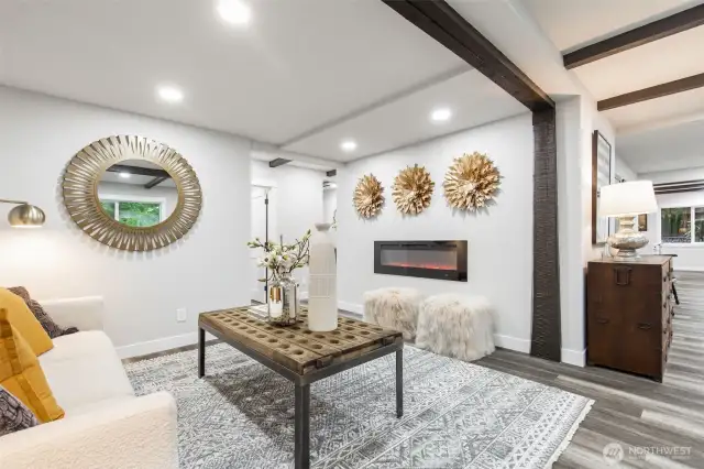 Second fireplace in formal living room