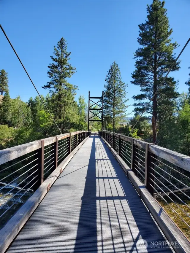 Easy walking to Winthrop's finest shops, galleries, restaurant's and more from 615 Pine Loop Homesite.