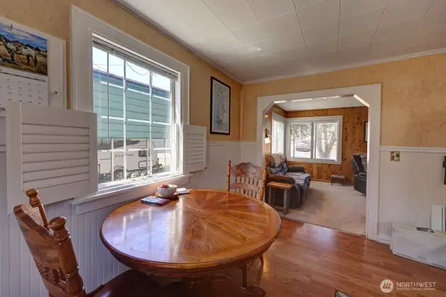 Dining room looking into the living room.