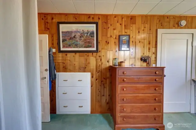 Main floor primary bedroom. Currently being used as an office