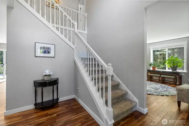 Come into large entry w/living room on your right.