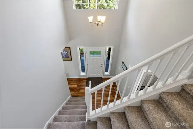 Gorgeous high ceilings and wide stairs.