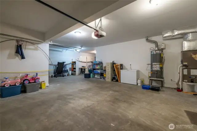 3 bay garage w/extra deep 3rd bay