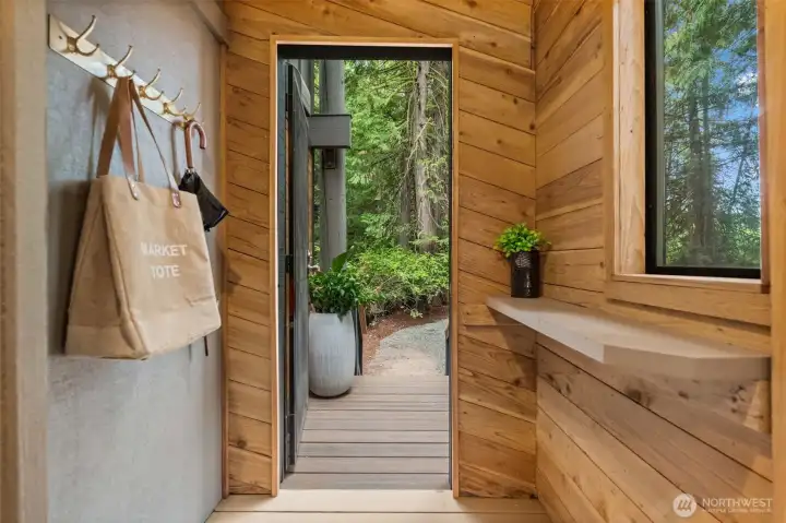 A large mudroom makes it easy to keep things tidy after time spent outdoors.