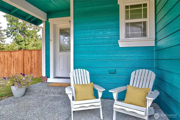 Step inside to a light-filled, welcoming entry with soaring vaulted ceilings that create a grand and airy feel as you enter the home.