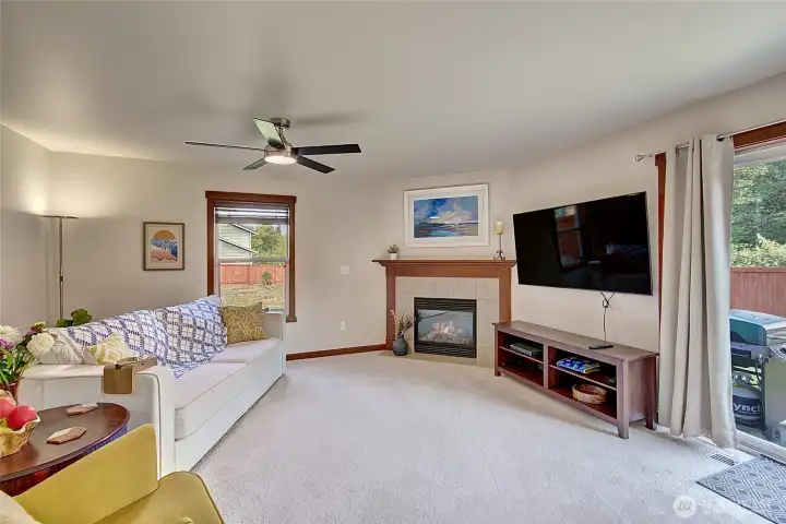 Enjoy the gas fireplace for cozy days and nights