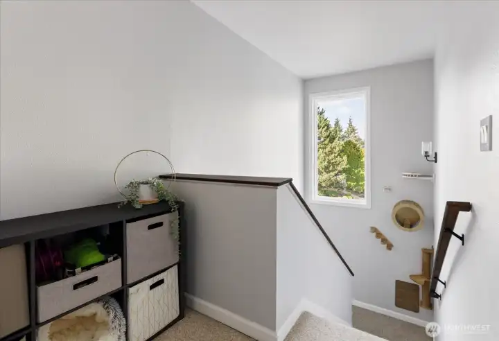 A little nook for the extras. Let's head down to the lower level.
