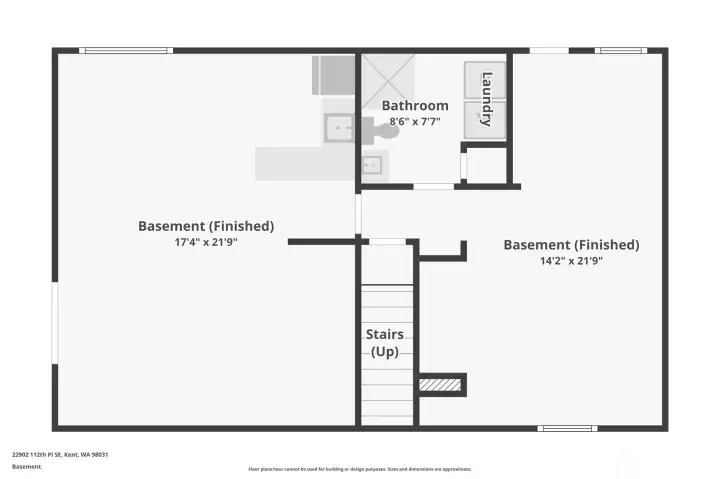 Lower level floor plan