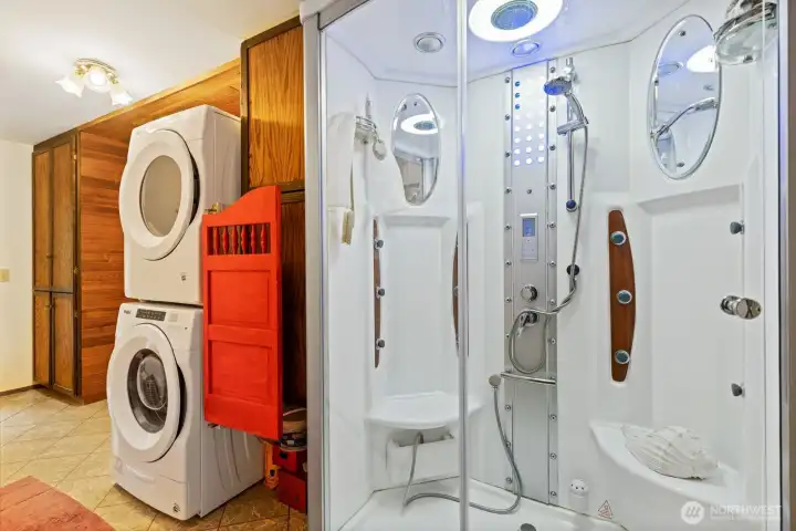 Laundry & spa like shower ..
