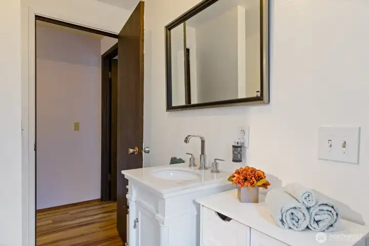 Another view of the primary bathroom ..