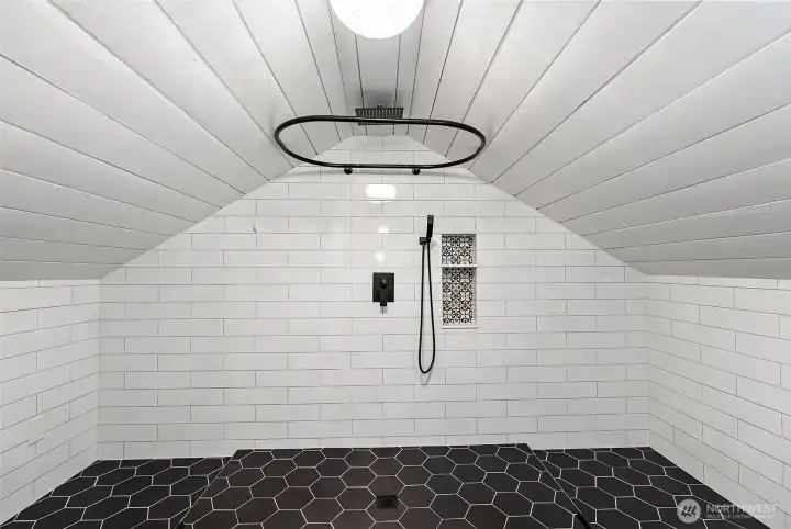 Upstairs 3/4 bathroom.