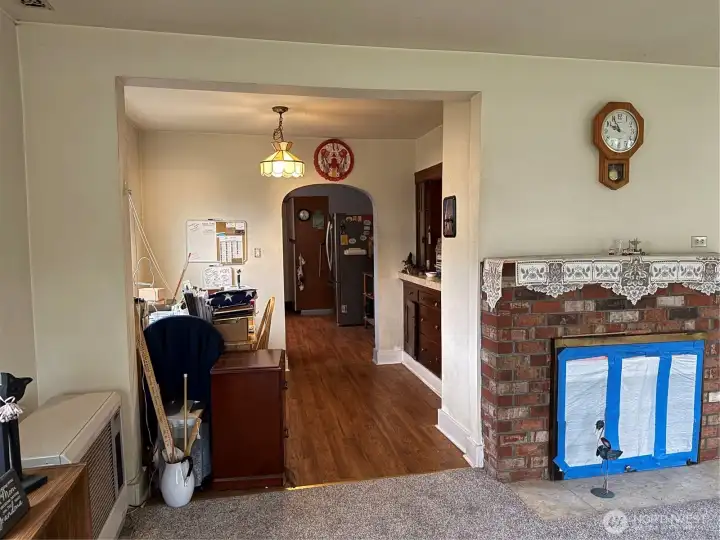 Entering dining room