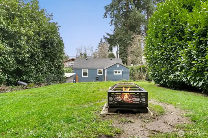 Back yard showing the back of your home.