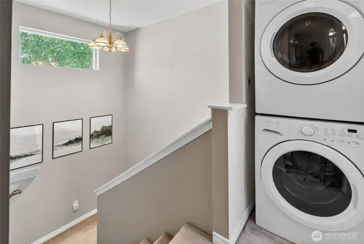 Washer/Dryer at top of stairs